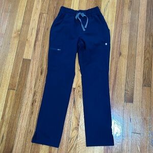 Figs XS High Waisted Navy Dowa Scrub Pants